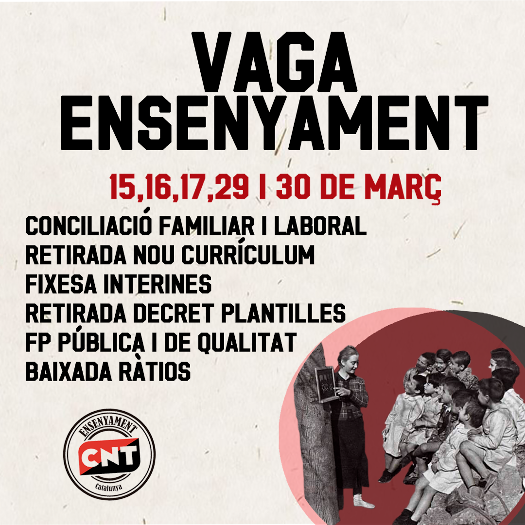 És el moment, treballadores de l’educació a la vaga