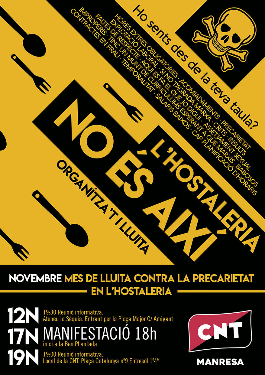 Novembre, mes de lluita en el sector de l’hostaleria