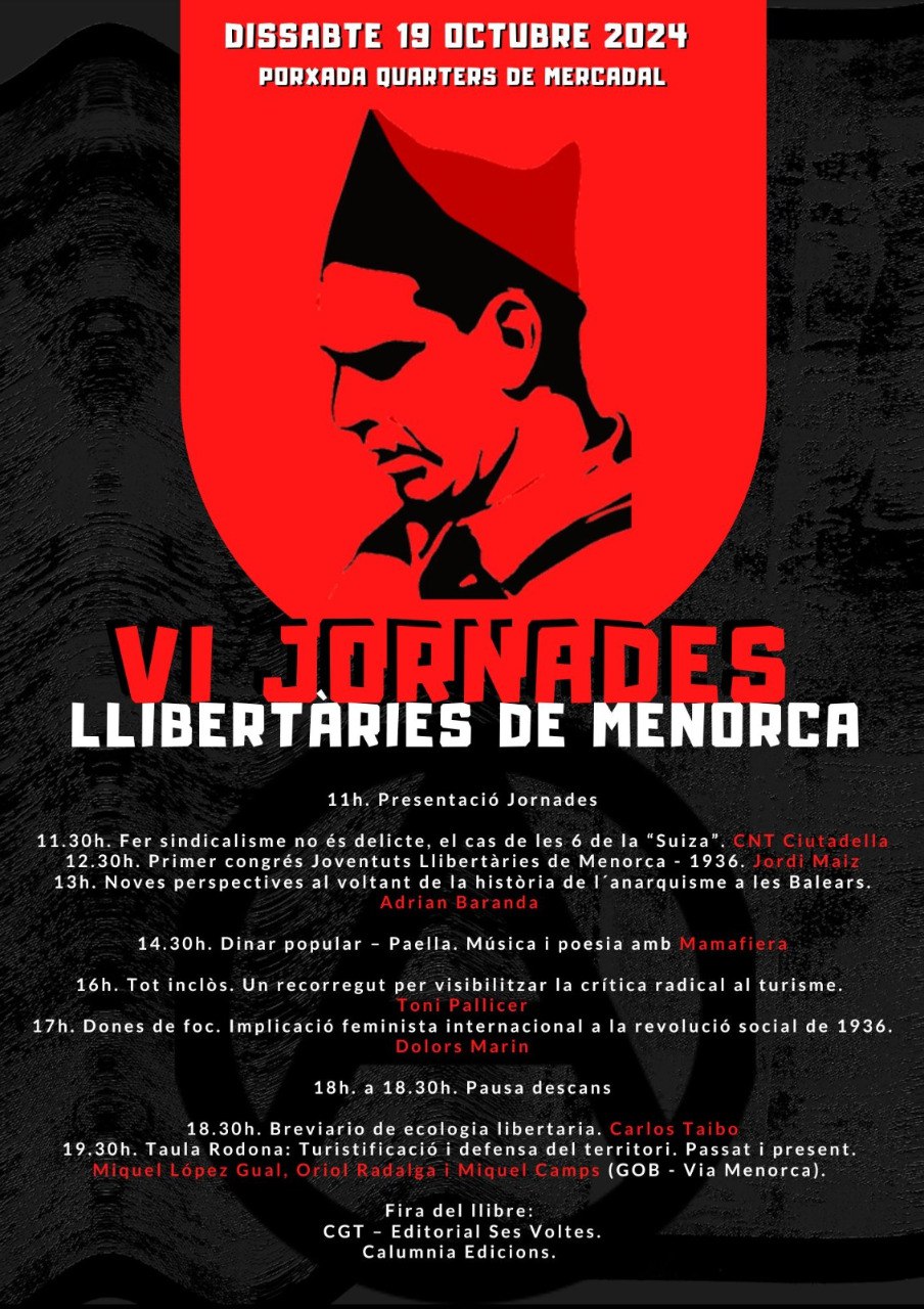 VI Jornades llibertàries de Menorca