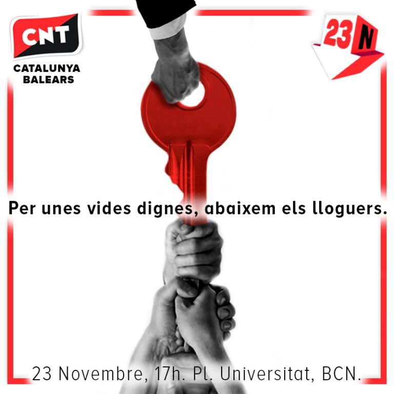 23N: S’ha acabat! Abaixem els lloguers!